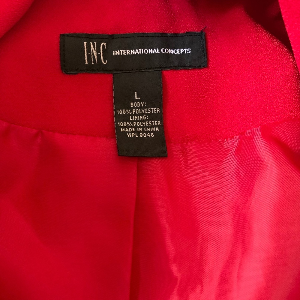 Red suit jacket